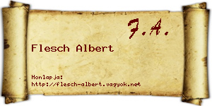 Flesch Albert névjegykártya